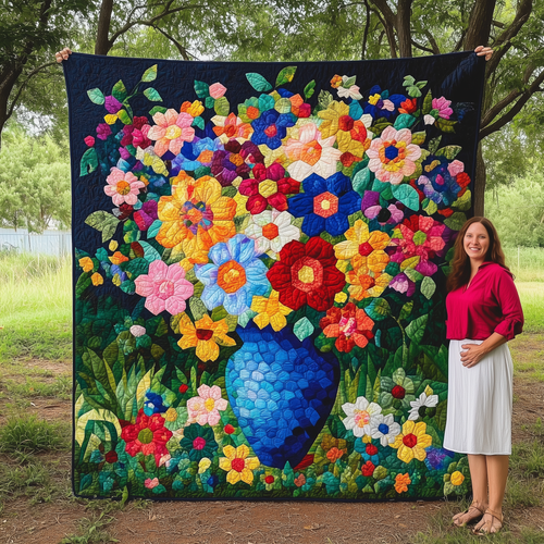Flower Garden Quilted Blanket GFTOTL1859