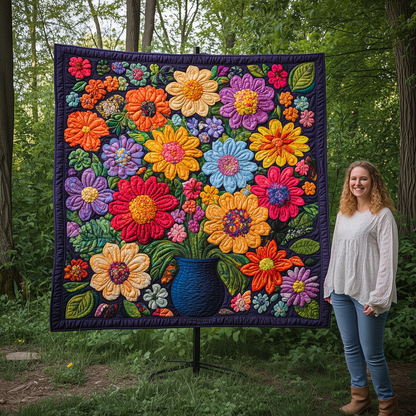 Flower Garden Quilted Blanket GFTOTL1866