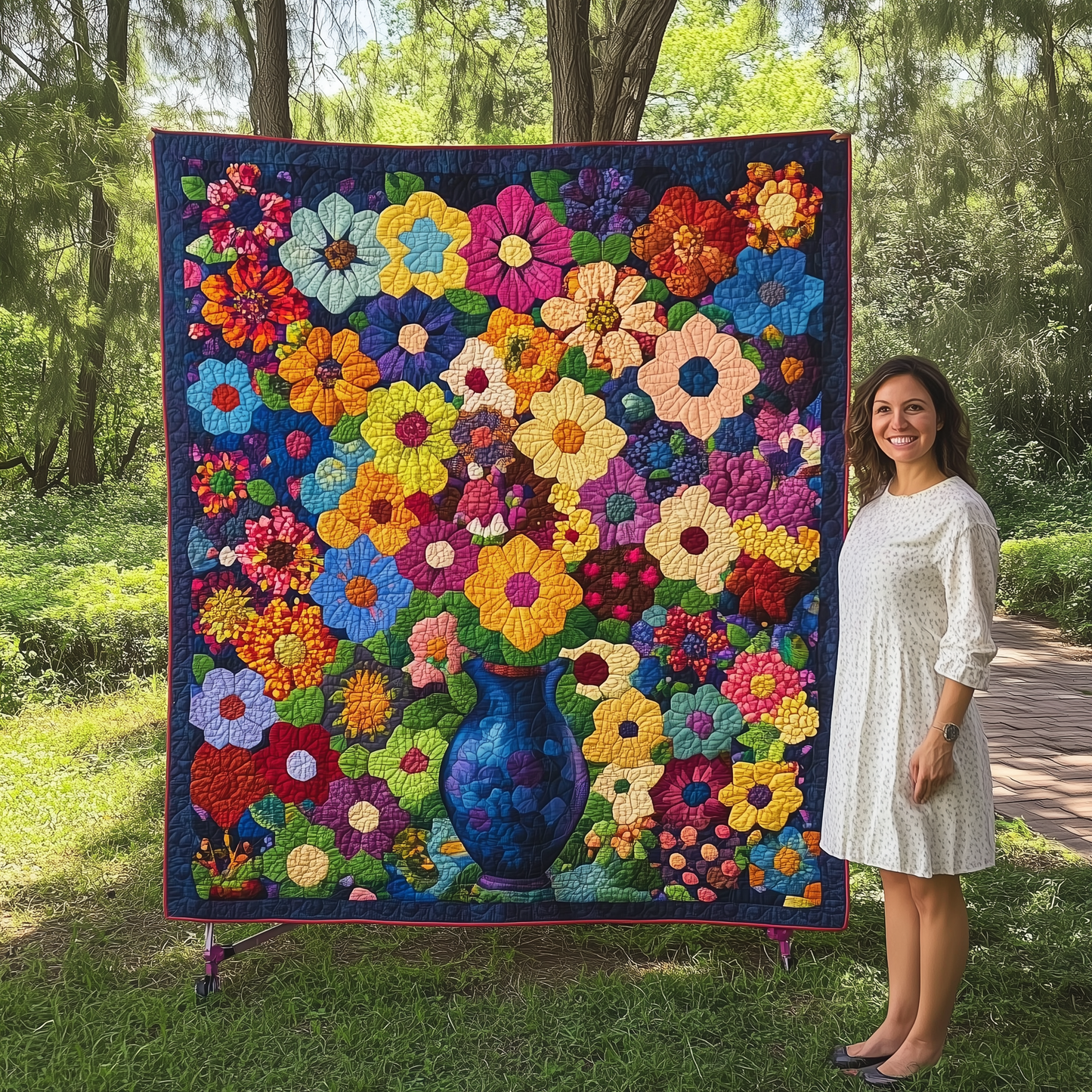 Flower Garden Quilted Blanket GFTOTL1867
