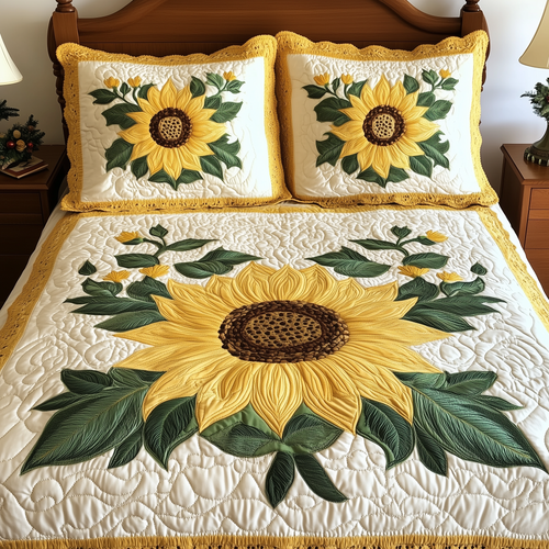 Sunflower 3-Piece Quilted Bedding Set GFTOTL1878