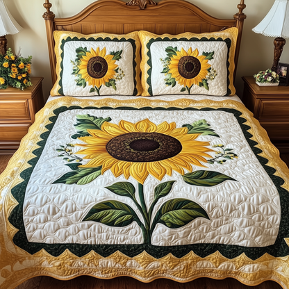 Sunflower 3-Piece Quilted Bedding Set GFTOTL1882