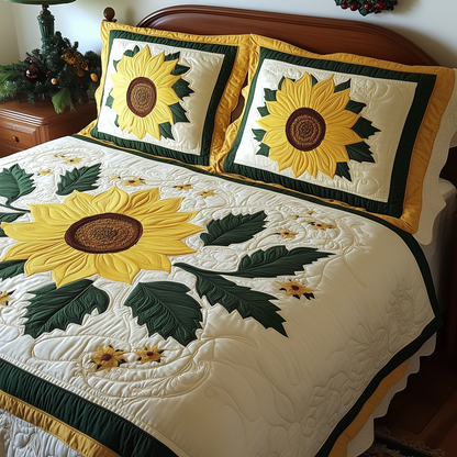 Sunflower 3-Piece Quilted Bedding Set GFTOTL1884