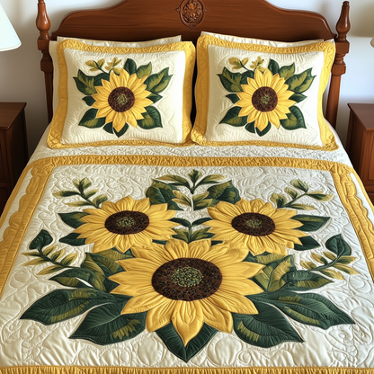 Sunflower 3-Piece Quilted Bedding Set GFTOTL1887