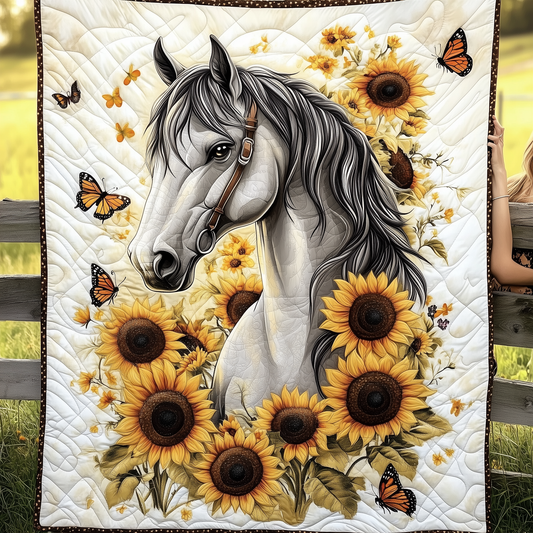 The Strong and Brave Horse Quilted Blanket GFTOTL1899