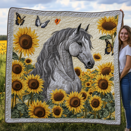 The Strong and Brave Horse Quilted Blanket GFTOTL1900