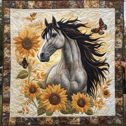 The Strong and Brave Horse Quilted Blanket GFTOTL1902