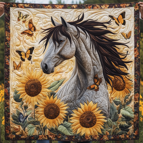 The Strong and Brave Horse Quilted Blanket GFTOTL1903