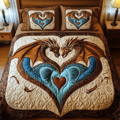 Aurora of Dragons 3-Piece Quilted Bedding Set GFTOTL1910