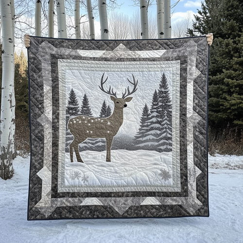 Winter Deer Quilted Blanket GFTOTL1947