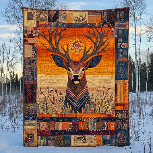 Vibrant Deer Quilted Blanket GFTOTL1951