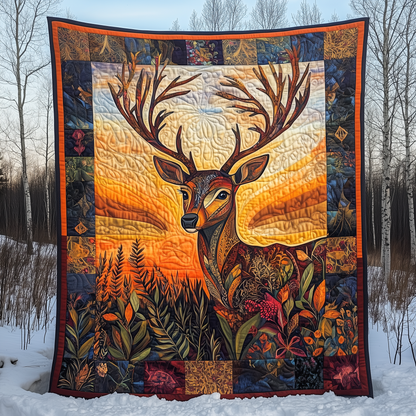 Vibrant Deer Quilted Blanket GFTOTL1953