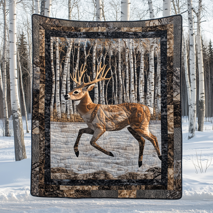 White Tail Deer Quilted Blanket GFTOTL1955