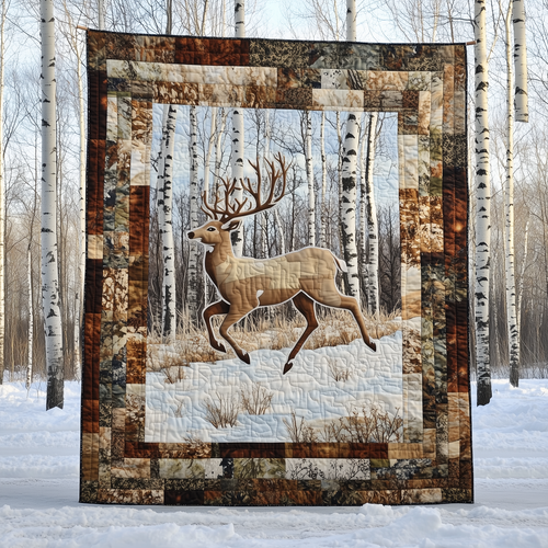White Tail Deer Quilted Blanket GFTOTL1956