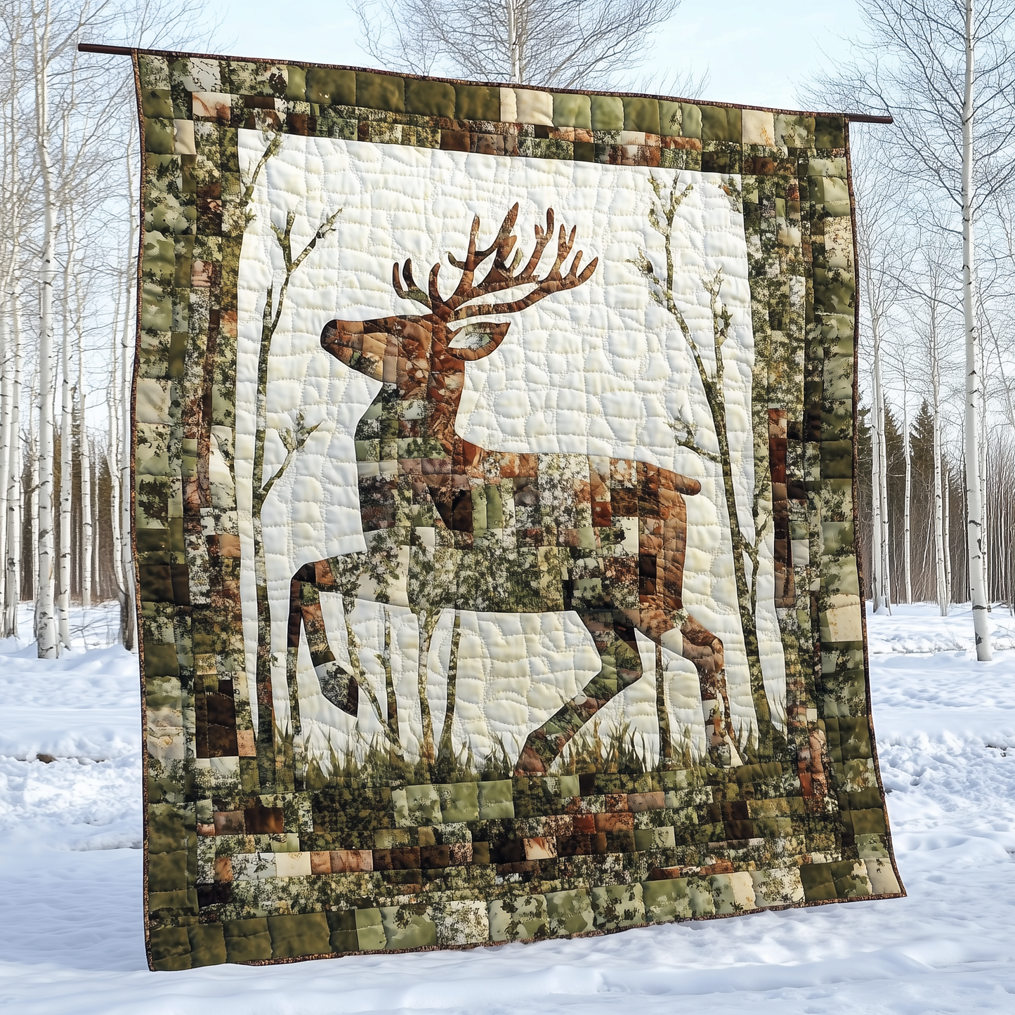 White Tail Deer Quilted Blanket GFTOTL1957