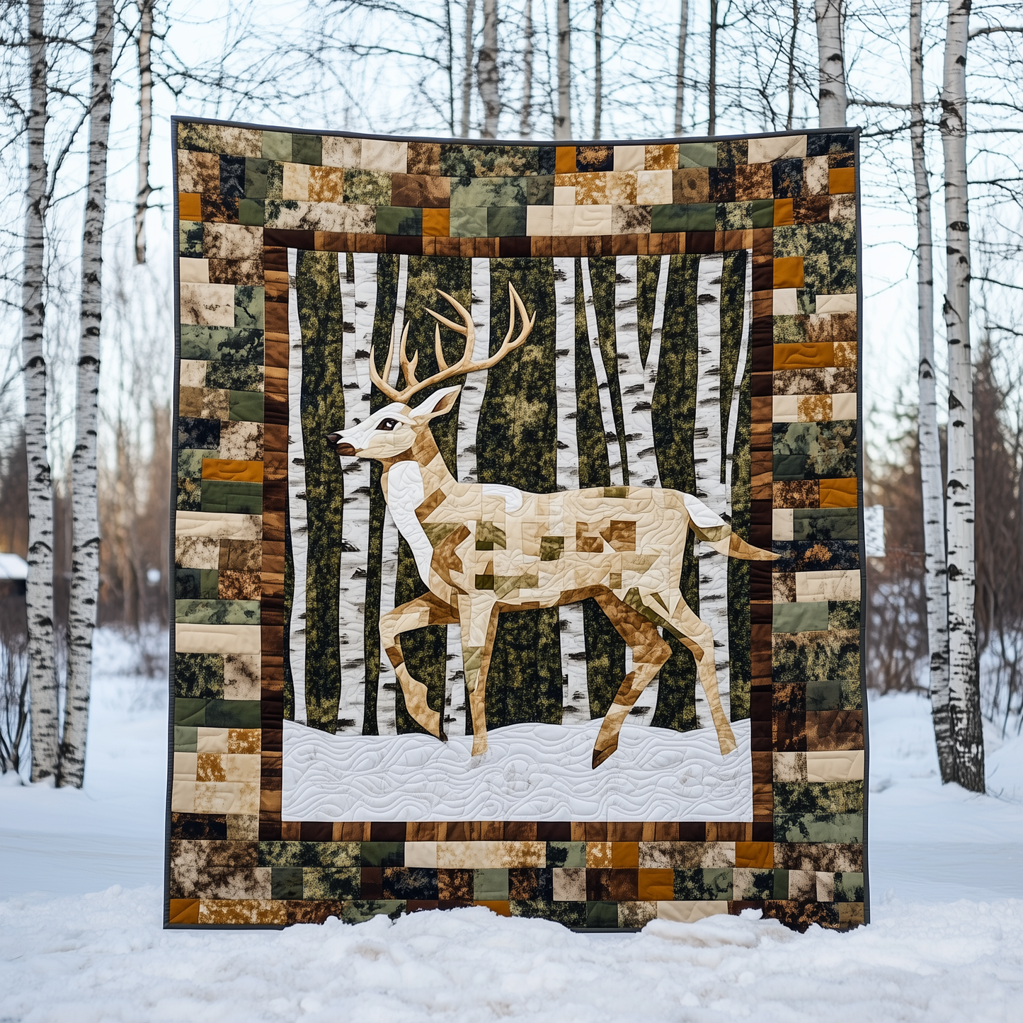 White Tail Deer Quilted Blanket GFTOTL1959