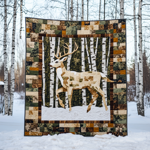 White Tail Deer Quilted Blanket GFTOTL1959