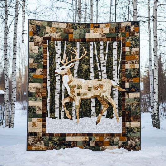 White Tail Deer Quilted Blanket GFTOTL1959