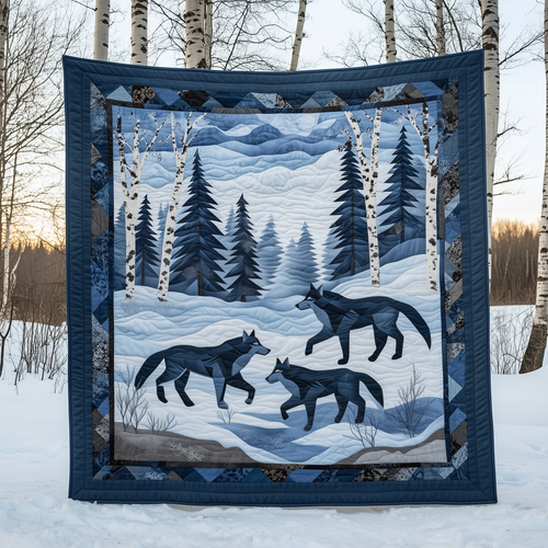Native Winter Wolf Quilted Blanket GFTOTL1962
