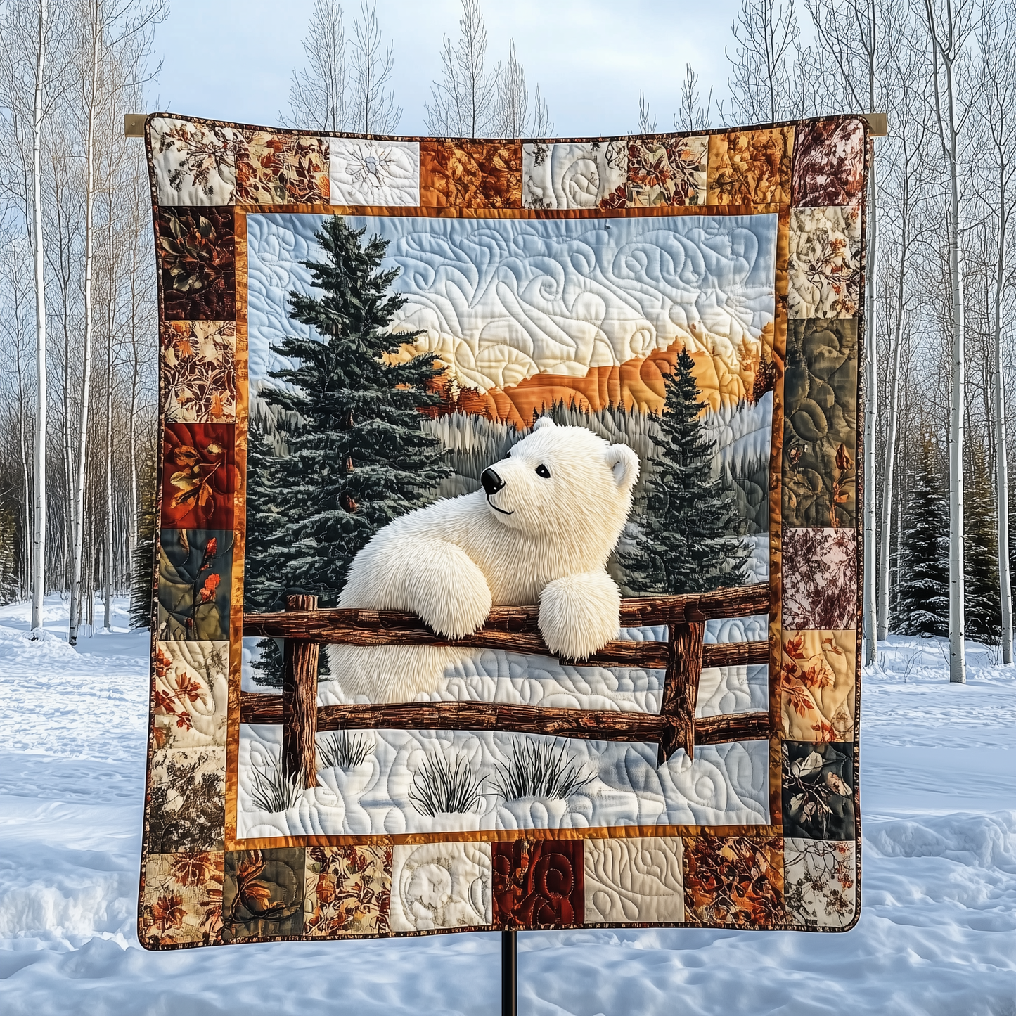 Polar Bear Quilted Blanket GFTOTL1969