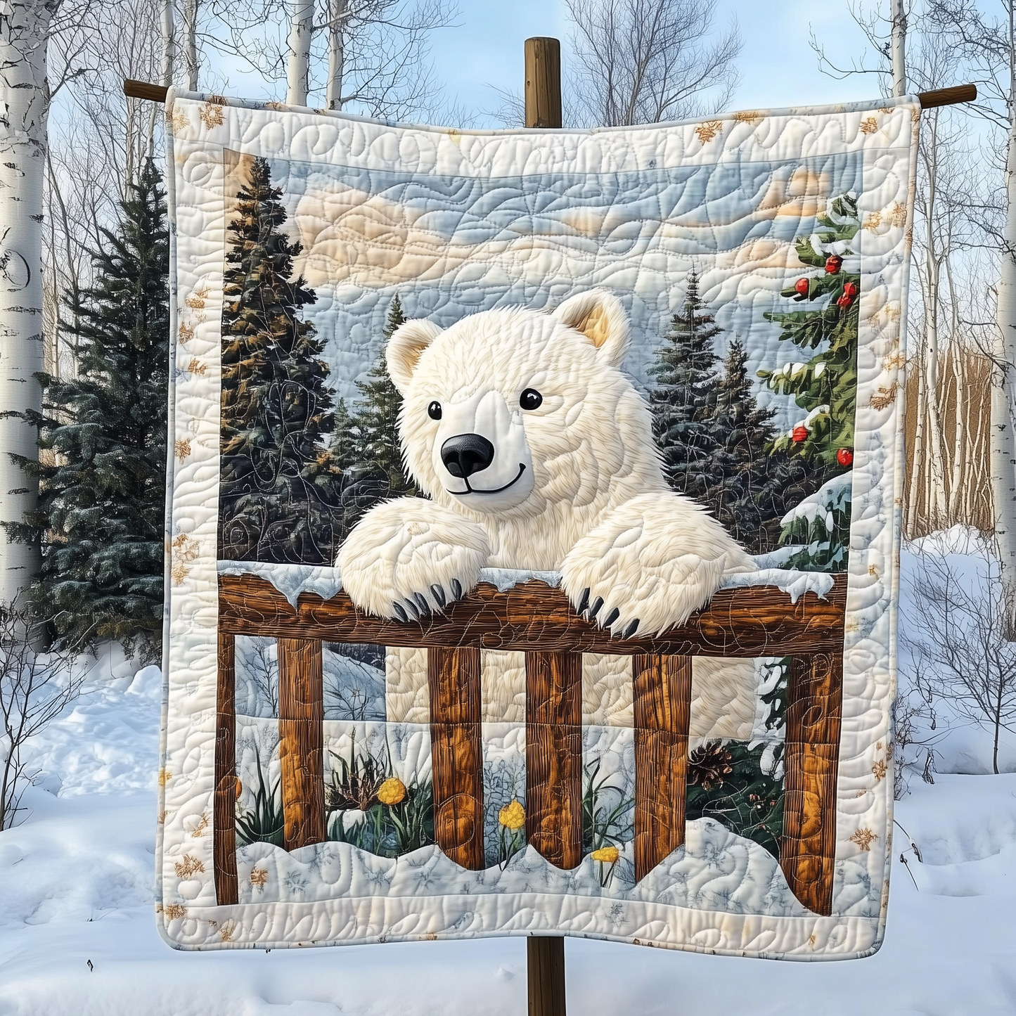 Polar Bear Quilted Blanket GFTOTL1971