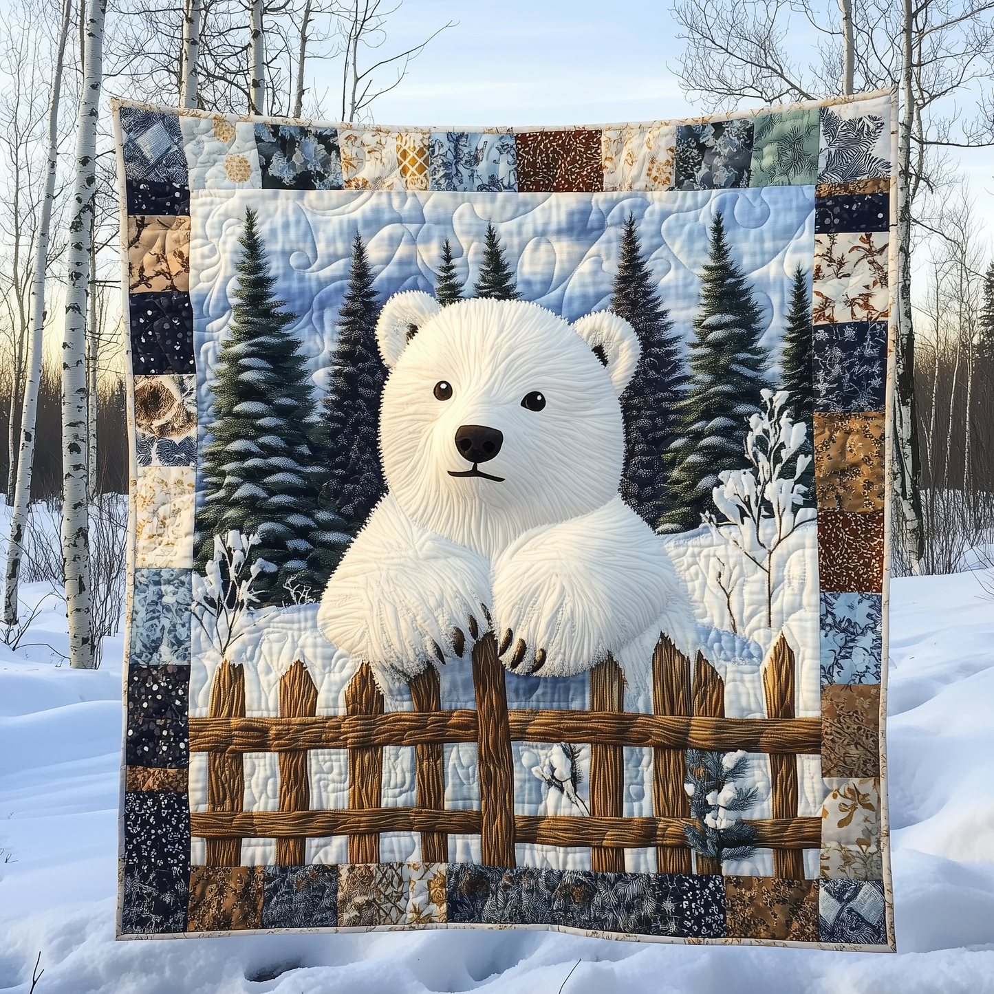 Polar Bear Quilted Blanket GFTOTL1973
