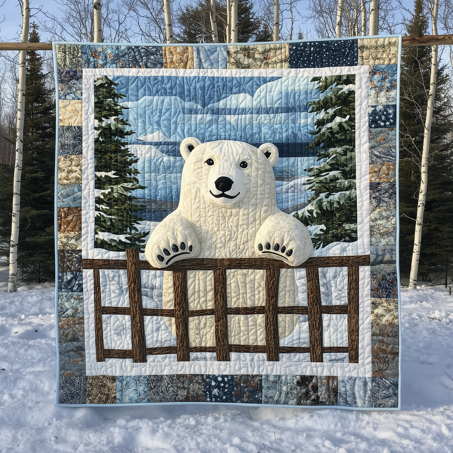 Polar Bear Quilted Blanket GFTOTL1975