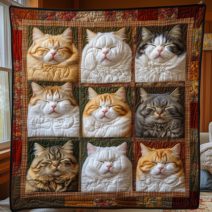 Sleeping Cat Quilted Blanket GFTOTL1976