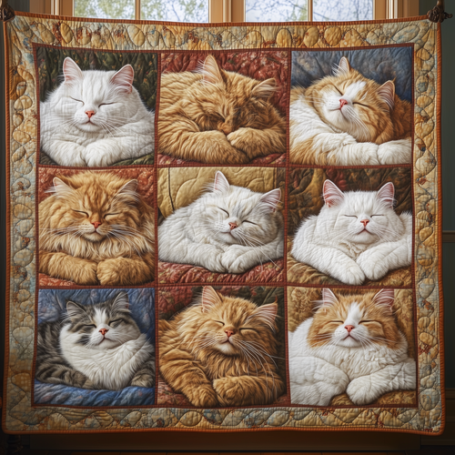 Sleeping Cat Quilted Blanket GFTOTL1979