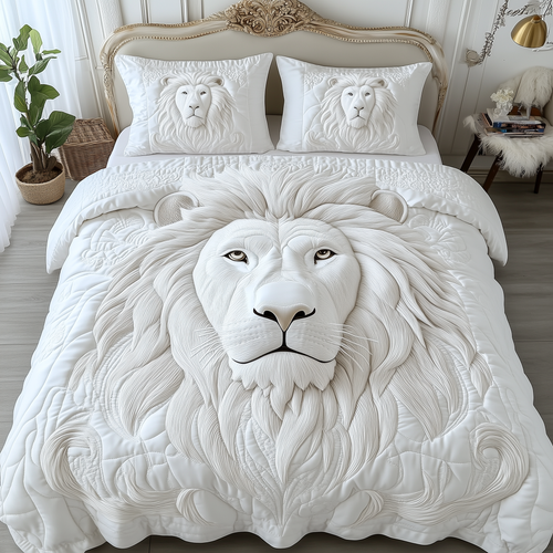 Majestic Lion King 3-Piece Quilted Bedding Set GFTOTL1987
