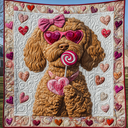 Goldendoodle Coquette Quilted Blanket GFTOTL2001