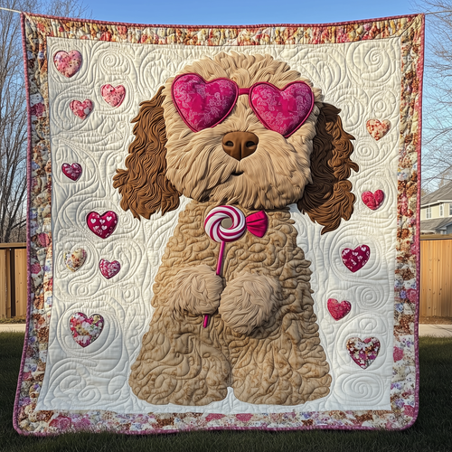 Goldendoodle Coquette Quilted Blanket GFTOTL2002