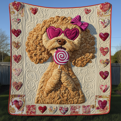Goldendoodle Coquette Quilted Blanket GFTOTL2003