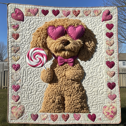 Goldendoodle Coquette Quilted Blanket GFTOTL2004