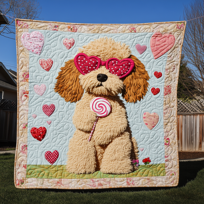 Goldendoodle Coquette Quilted Blanket GFTOTL2009