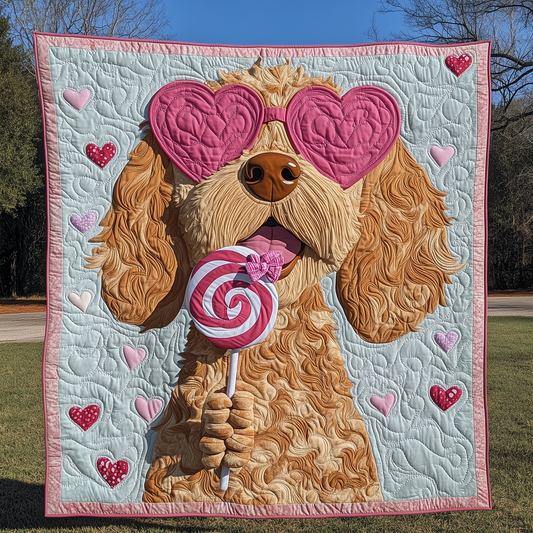 Goldendoodle Coquette Quilted Blanket GFTOTL2010