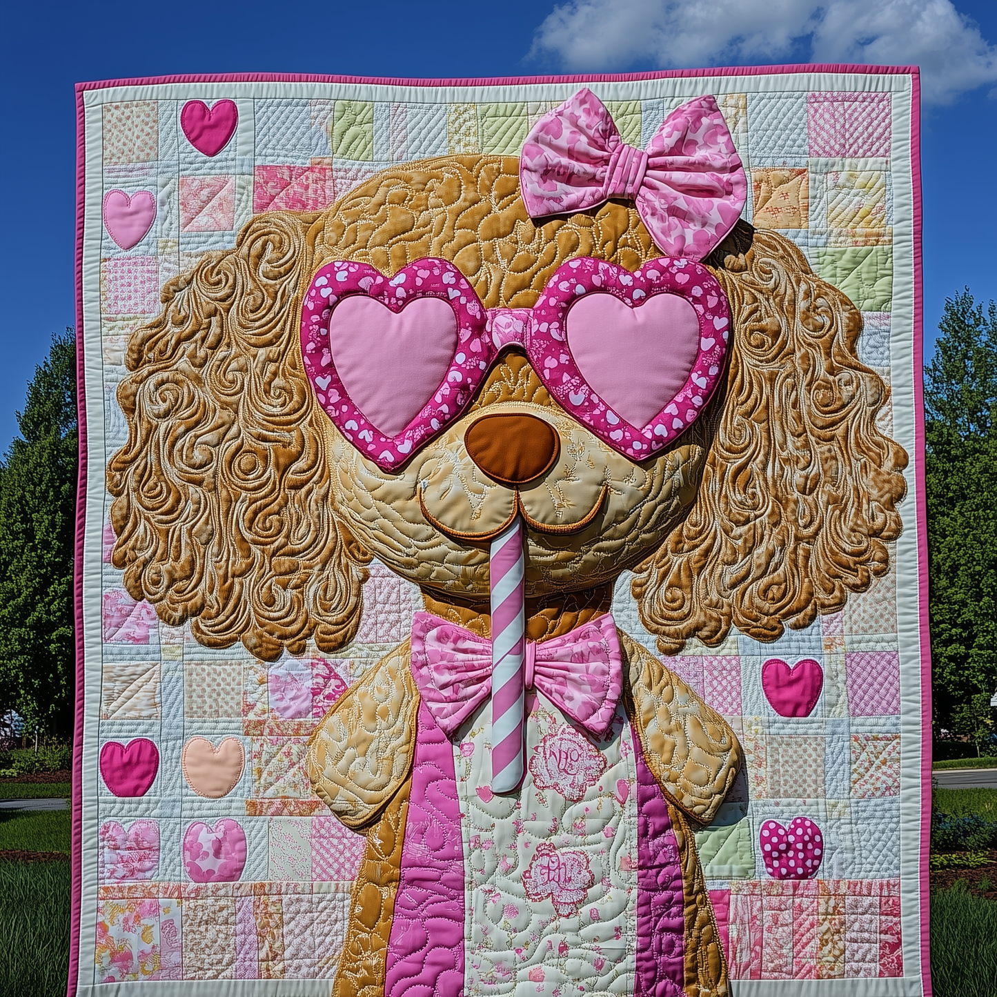 Goldendoodle Coquette Quilted Blanket GFTOTL2013
