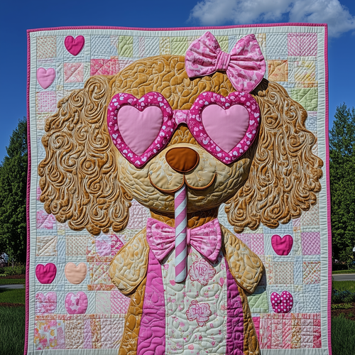Goldendoodle Coquette Quilted Blanket GFTOTL2013