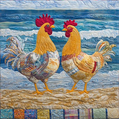 Chicken Vacation Quilted Blanket GFTOTL2025