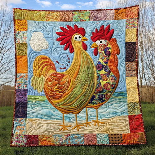 Chicken Vacation Quilted Blanket GFTOTL2027