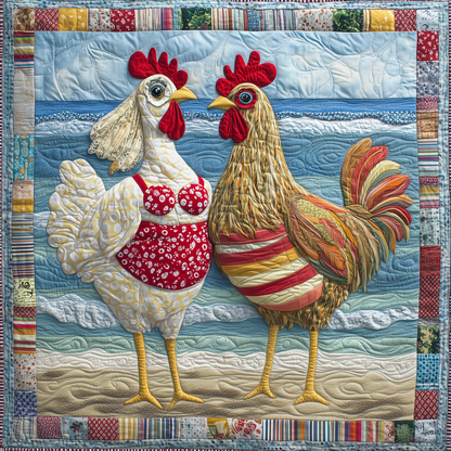 Chicken Vacation Quilted Blanket GFTOTL2029