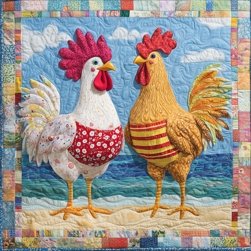 Chicken Vacation Quilted Blanket GFTOTL2031
