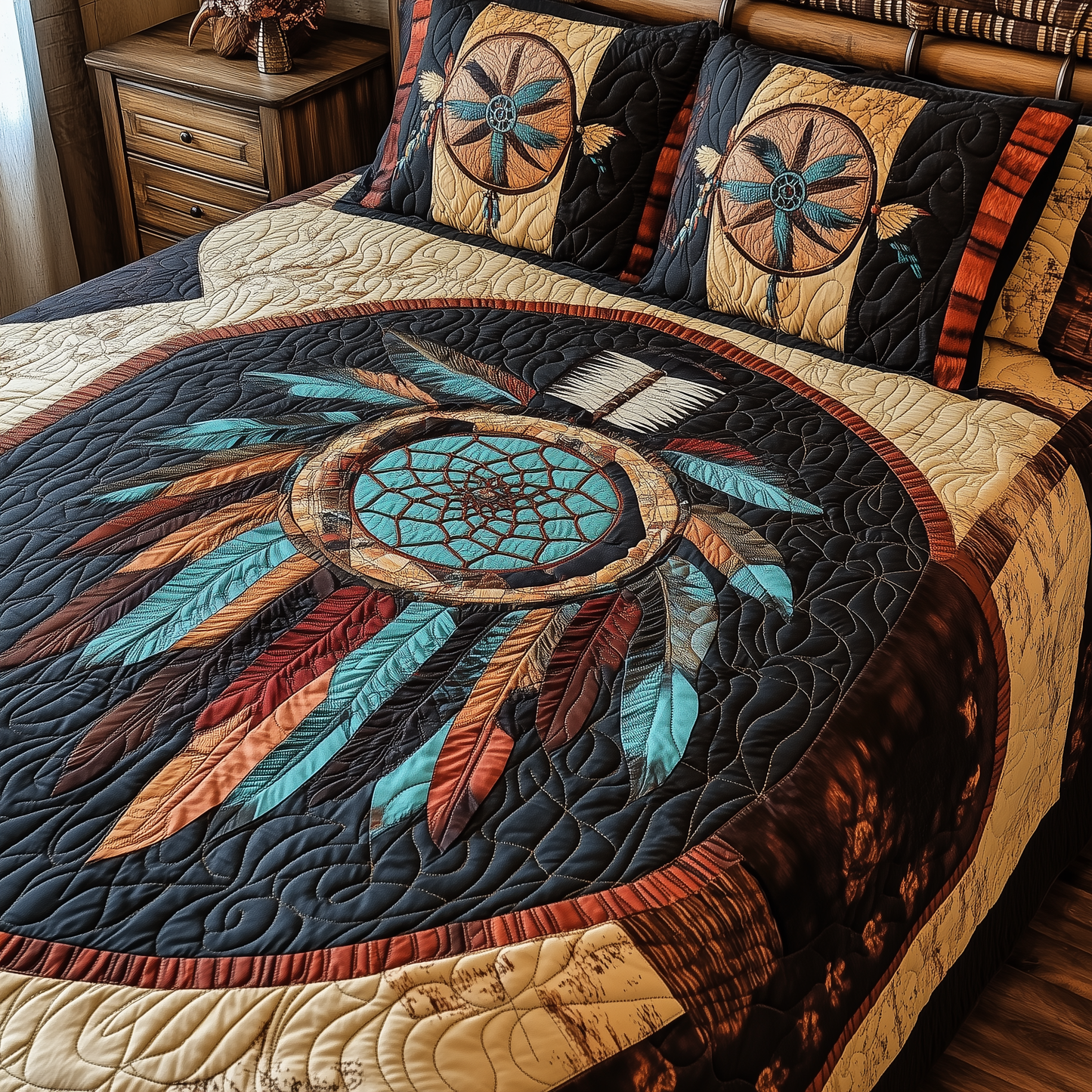 Spirit Guardian 3-Piece Quilted Bedding Set GFTOTL2048