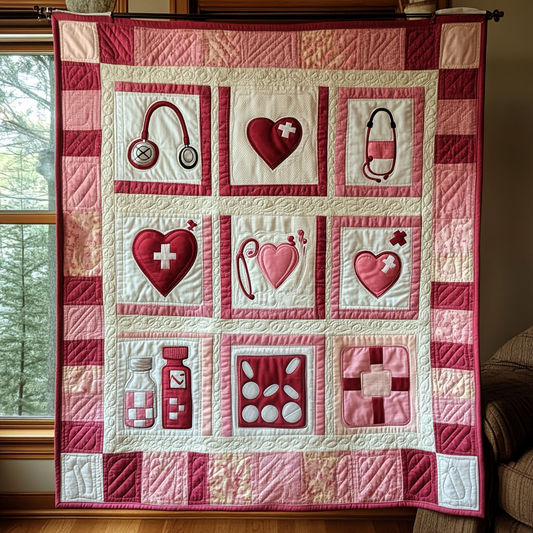 Valentine for Nurse Quilted Blanket GFTOTL2068