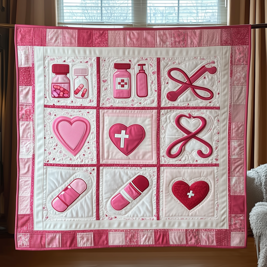 Valentine for Nurse Quilted Blanket GFTOTL2071