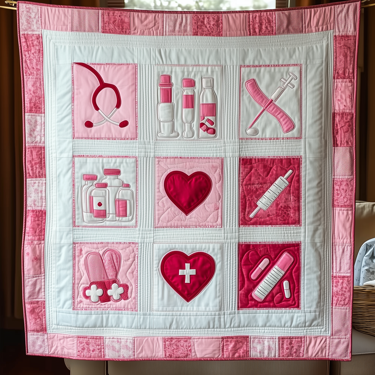 Valentine for Nurse Quilted Blanket GFTOTL2072
