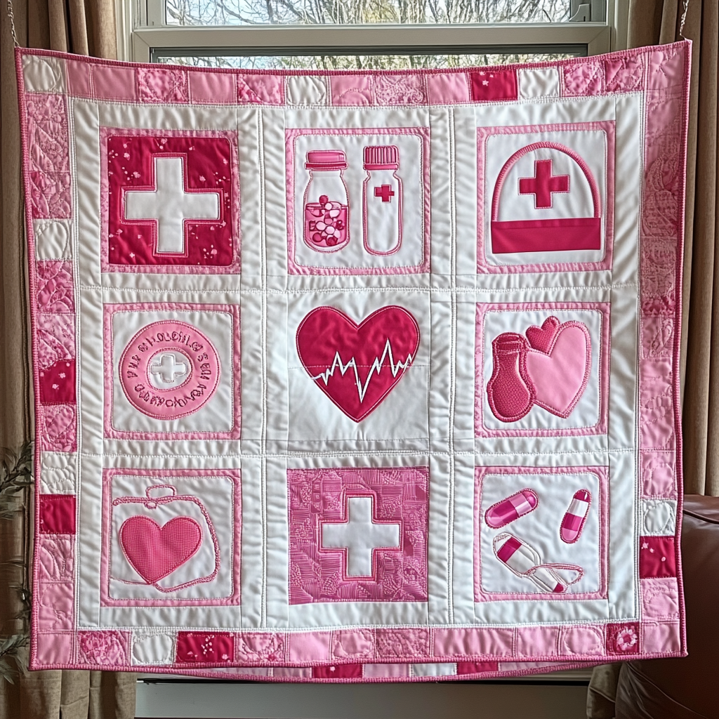 Valentine for Nurse Quilted Blanket GFTOTL2075