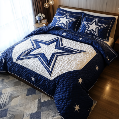 Cowboy Star 3-Piece Quilted Bedding Set GFTOTL2077