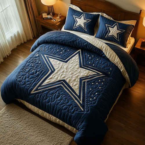 Cowboy Star 3-Piece Quilted Bedding Set GFTOTL2079