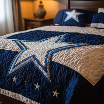 Cowboy Star 3-Piece Quilted Bedding Set GFTOTL2080