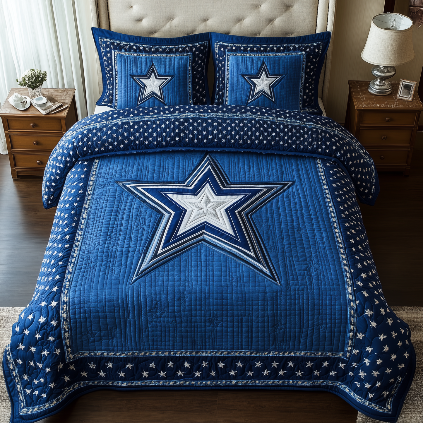 Cowboy Star 3-Piece Quilted Bedding Set GFTOTL2082
